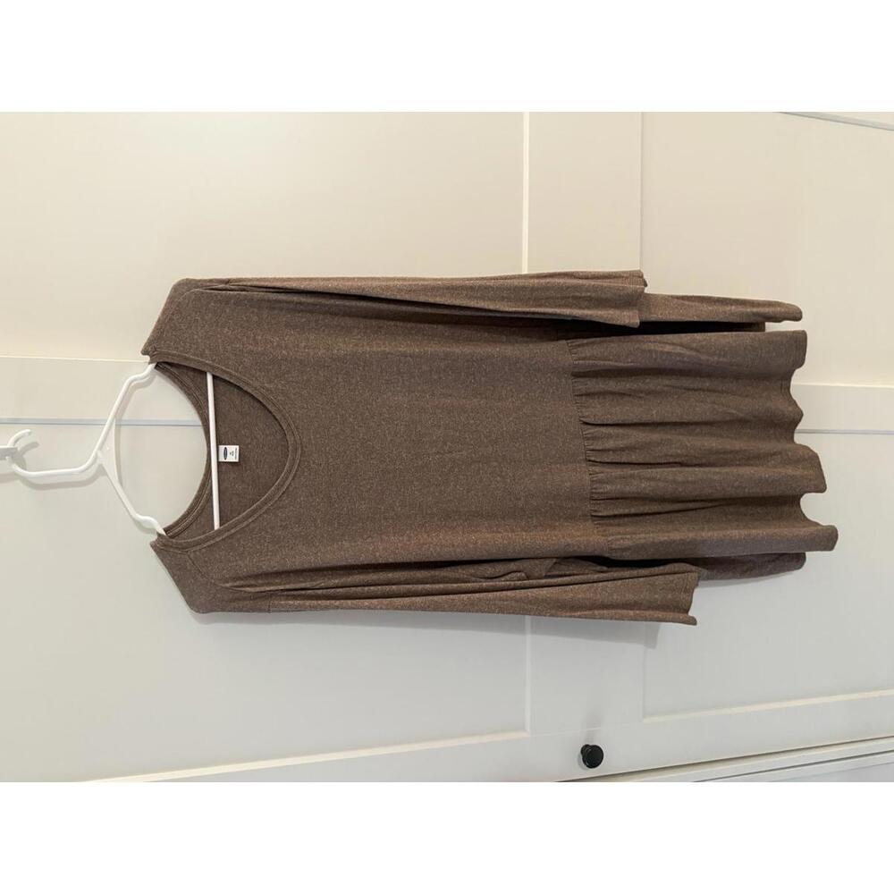 Old Navy Brown Long Sleeve Peplum shirt 4X
